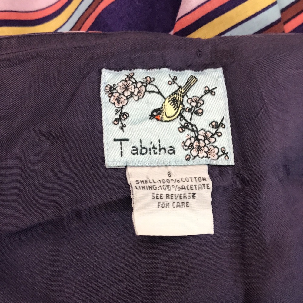 ANTHROPOLOGY TABITHA A-Line Cotton Skirt Stripes - Picture 6 of 6